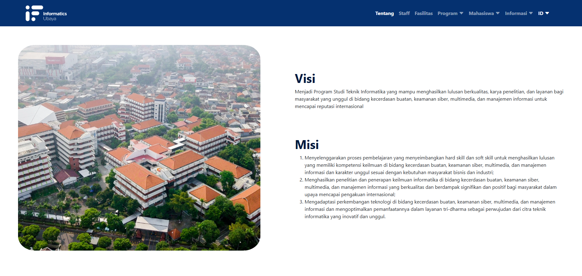 Ubaya Informatics Engineering Website